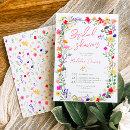 Modern chic boho bright wild flowers bridal shower