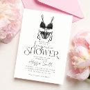 Modern Elegant Black Lingerie Bridal Shower