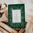 Modern Emerald Botanical Flower Bridal Shower