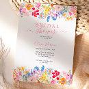 Modern garden wildflowers script bridal shower