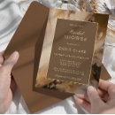 Modern Gold Chocolate Artistic Bridal Shower Invitation