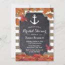 Nautical Anchor Autumn Leaves Bridal Shower