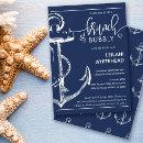 Nautical Anchor Brunch Bubbly Bridal Shower Navy