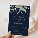 Navy Blue Gold Eucalyptus Greenery Bridal Shower