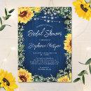 Navy Blue Sunflower Lights Bridal Shower