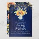 Navy Blue Sunflowers Rustic Fall Bridal Shower