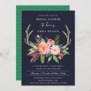 NAVY CHIC BOHO BLUSH ANTLER FLORAL BRIDAL SHOWER