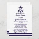 Navy Stripe Monogram Anchor Nautical Bridal Shower