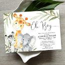 Oh boy cute Safari animal greenery boy baby shower