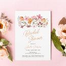 Orange Cute boho meadow wildflower bridal shower