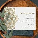 Ornate Gold Teal Mandala Bridal Shower Invite