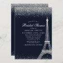 Paris Eiffel Tower Silver Sparkle Bridal Shower