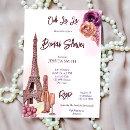 Paris Eiffel tower wine grapes plum bridal shower