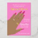 Pink Bridal Shower Ring African American Real Foil