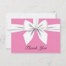 Pink Elegant Tiffany Pearls Fancy Party Stationery Thank You