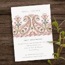 Pink Floral Paisley Motif Bridal Shower Invite