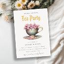 Pink Gold Floral Teacup Bridal Shower Tea Party