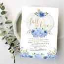 Pumpkin navy blue gold fall in love bridal shower