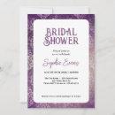 Purple and Silver Damask White Bridal Shower