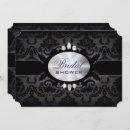 purple black damask victorian gothic bridal shower