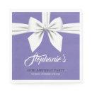 Purple Elegant Fancy Tiffany Birthday Tableware Napkins