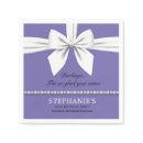 Purple Elegant Fancy Tiffany Birthday Tableware Napkins