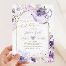 Purple Floral Bridal Shower Tea Party