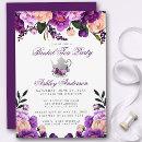 Purple Ultra Violet Bridal Shower Tea Party Invite