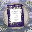 Purple Wood String Lights Greenery Bridal Shower