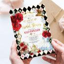 Red Floral Alice in Wonderland Bridal Shower Tea