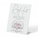 Ring Hunt Pearls & Prosecco Bridal Shower Custom Pedestal Sign