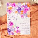 Romantic pastel purple orange floral bridal shower