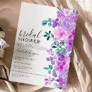 Romantic purple flowers lavender bridal shower