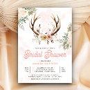 Rustic Boho Pink Floral Antler Bridal Shower