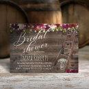 Rustic Burgundy Floral Wine Barrel Bridal Shower