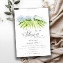 Rustic Green Winery Vineyard Bridal Shower Invite