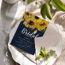 Rustic Sunflower, Navy & Gold Bridal Shower