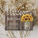 Rustic Sunflower String Lights Wood Bridal Shower