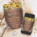 Rustic Sunflowers String Lights Lace Bridal Shower