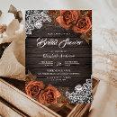 Rustic Wood Dusty Terracotta Rose Bridal Shower