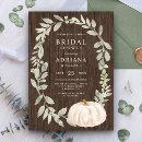 Rustic Wood Greenery White Pumpkin Bridal Shower