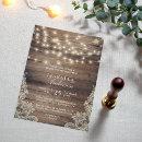 Rustic Wood & String Lights | Lace Bridal Shower Magnetic