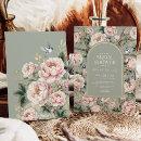 Sage Green Chinoiserie Garden Flower Bridal Shower