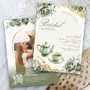 Sage Green Roses Floral Tea Party Bridal Shower