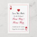 Save The Date Ace of Hearts Red Wedding Invite