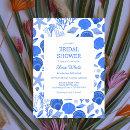 Seashells Bridal Shower Elegant Blue Beach CUSTOM