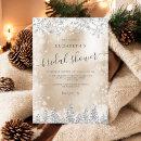 Silver gold foil snow pine winter bridal shower