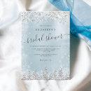 Silver ice blue snow pine winter bridal shower