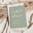 Simple Boho Handwritten Sage Green Bridal Shower