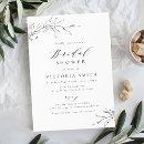 Simple elegance botanical leaves bridal shower